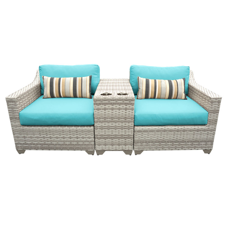 Falmouth 3 piece rattan best sale seating group with cushions